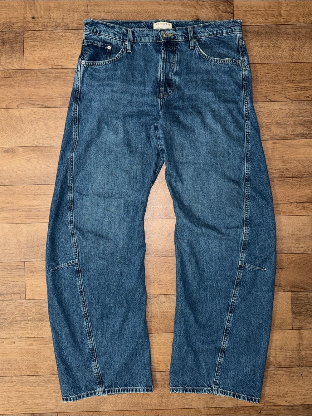 We The Free Size 31 Fable Twisted Seam Blue Jeans 100% Cotton Free People Denim